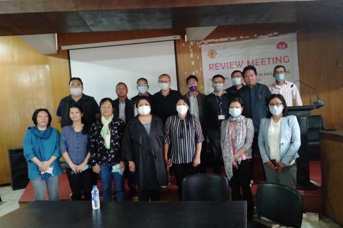 Dr Robin Lotha, State TB Officer (NTEP) along with consultants and Districts TB Officers during the review meeting held on April 19.